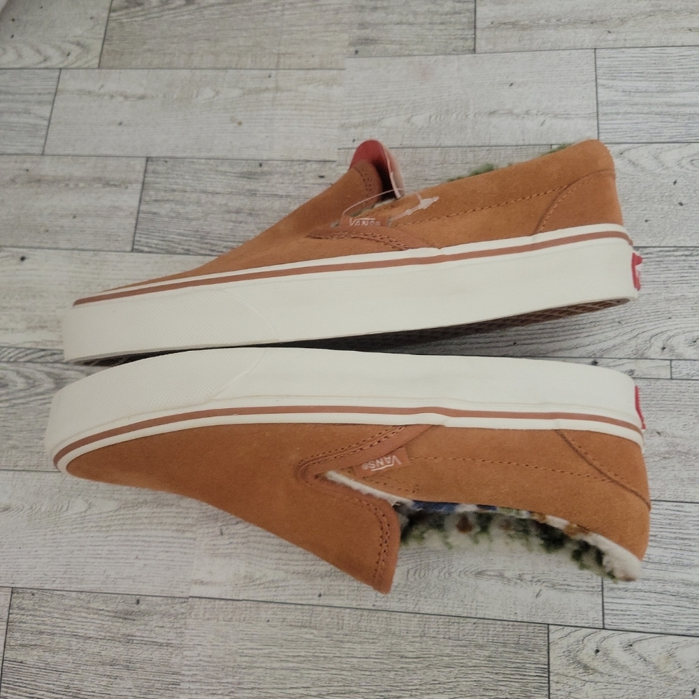 Vans Slip-On Sneakers in Tan with White Sole - Picture 9 of 12